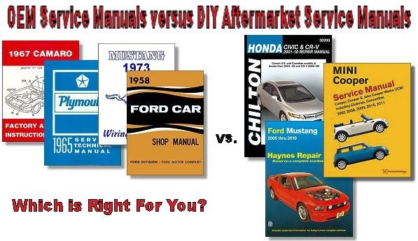 OEM Versus DIY Aftermarket Vehicle Service Manuals
